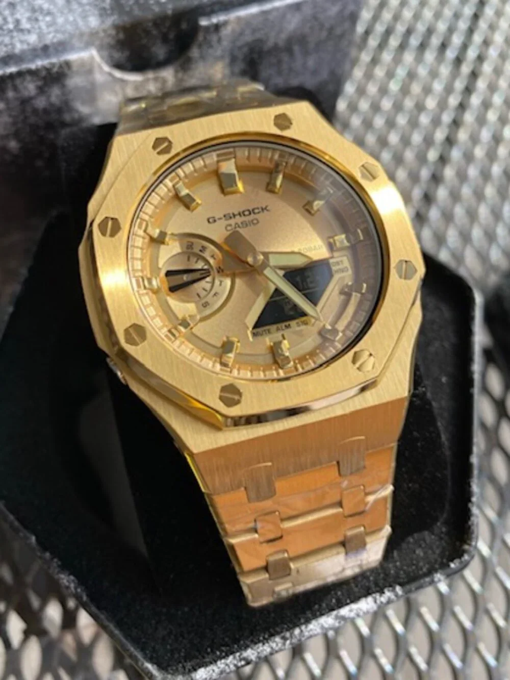 New Casio G-Shock Gold Color GA2100 All Yellow Gold custom MOD